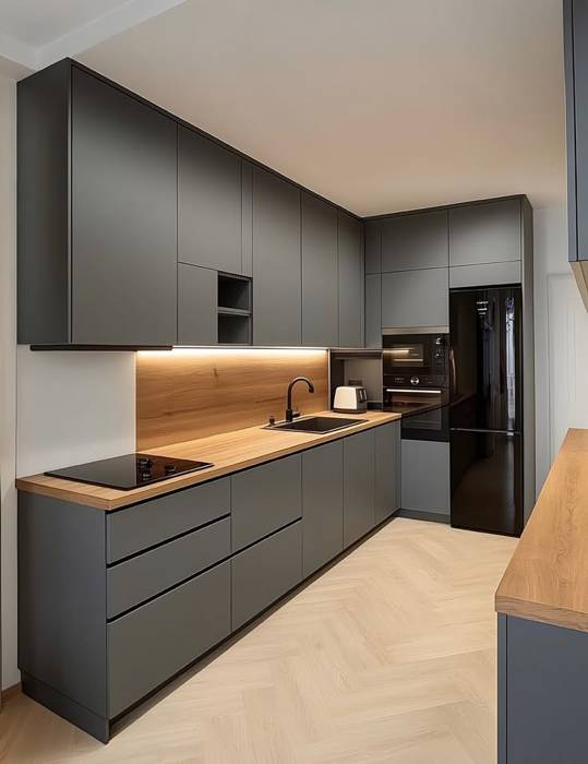 Grey modern kitchen