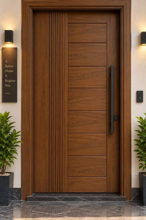 Modern wooden door